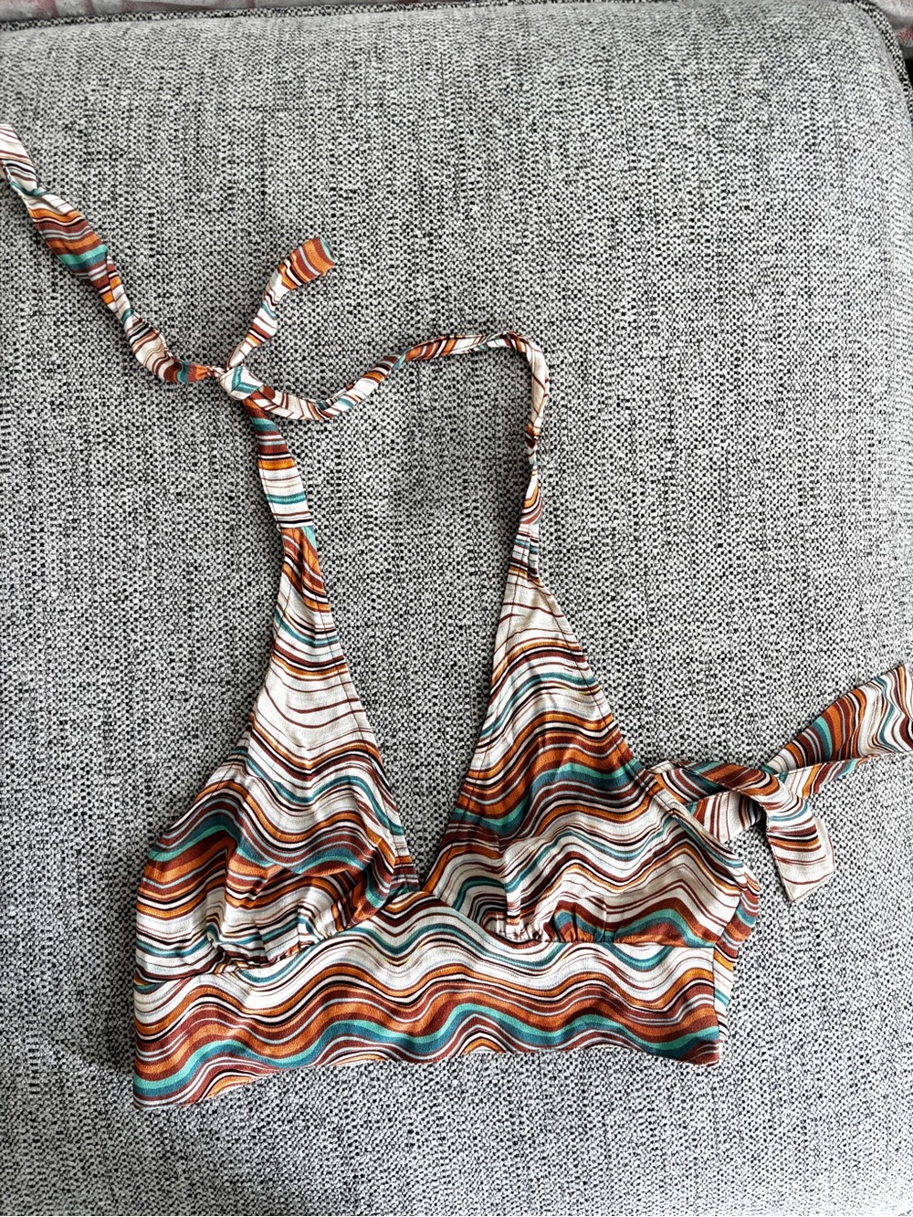 Striped Halter-neck Top